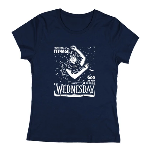 Wednesday női póló (Sötétkék)