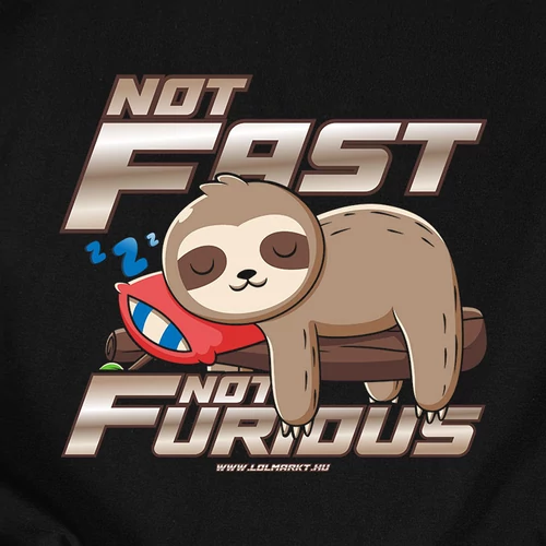 Not Furious férfi póló (B_Fekete)