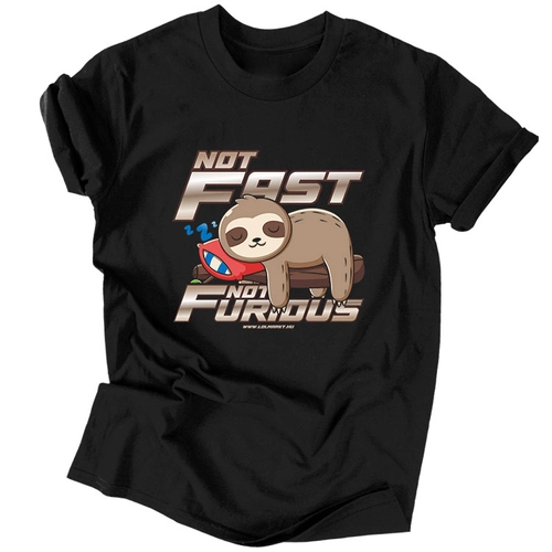 Not Fast, Not Furious férfi póló (Fekete)