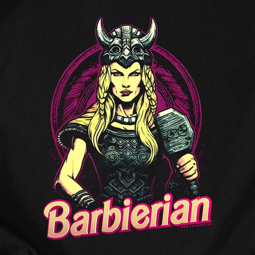 Barberian női póló (B_Fekete)