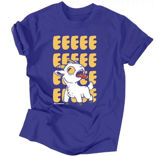 Eeee mini kecske férfi póló (Királykék)