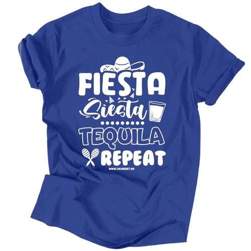 Tequila férfi póló (Királykék)
