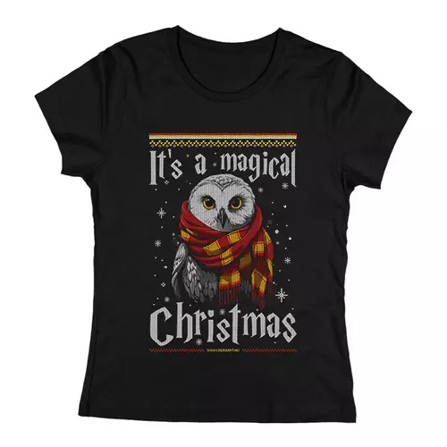 It's a magical Christmas női póló (Fekete)