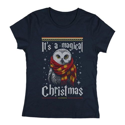 It's a magical Christmas női póló (Sötétkék)