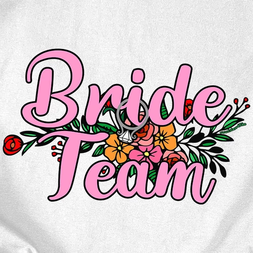 Bride Team csapat - lánybúcsús póló szett (Borító fehér)