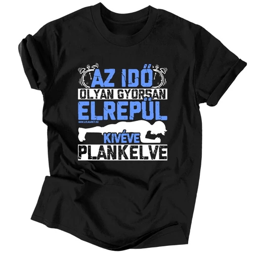 Az idő gyorsan elrepül férfi póló (Fekete)