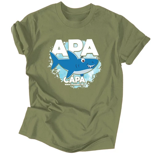 Apa cápa férfi póló (Military)