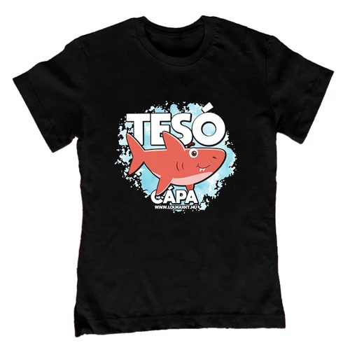 Tesó póló (fiús) gyerek póló (Fekete)