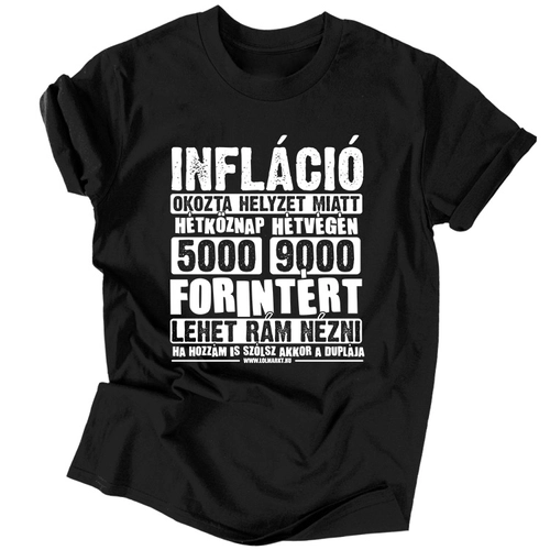 Infláció férfi póló (fekete)