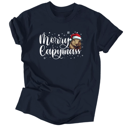 Merry Capymass férfi póló (Sötétkék)