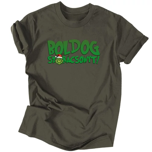 Boldog sz*rácsonyt! férfi póló (Grafit)
