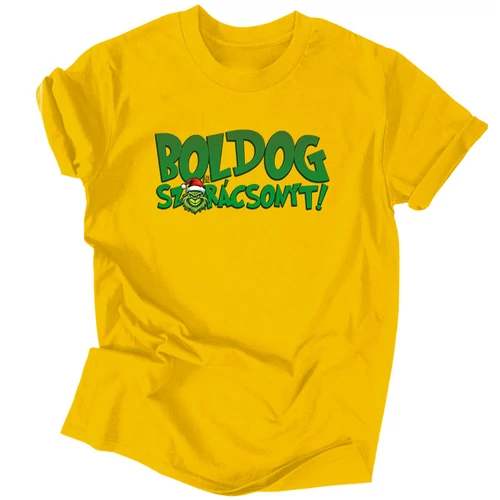 Boldog sz*rácsonyt! férfi póló (Sárga)