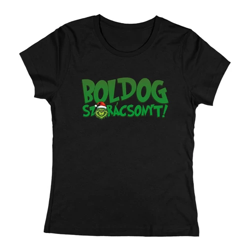 Boldog sz*rácsonyt! női póló (Fekete)