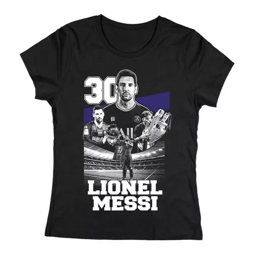 Lionel Messi szurkolói női póló (Fekete)