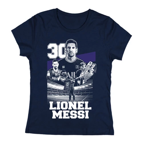 Lionel Messi szurkolói női póló (Sötétkék)
