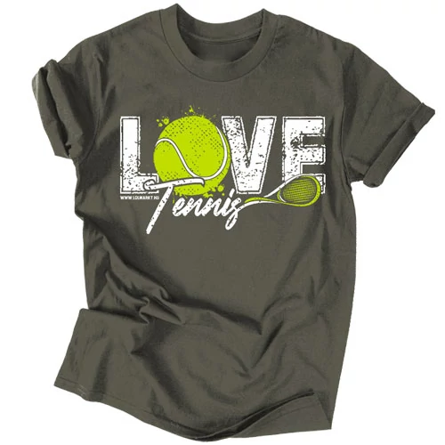 Love Tennis férfi póló (Grafit)