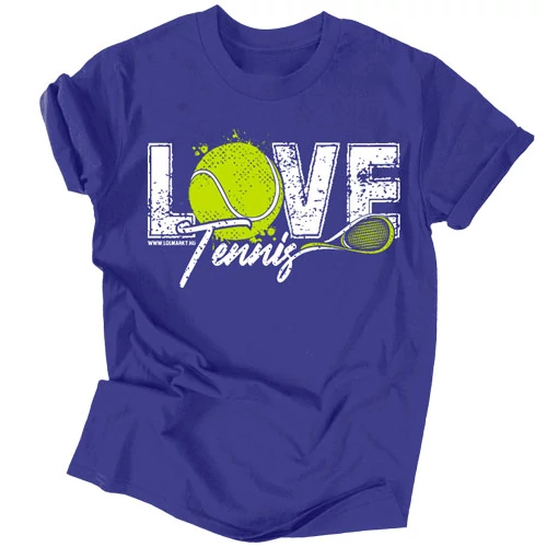 Love Tennis férfi póló (Királykék)