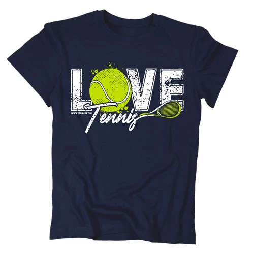 Love Tennis gyerek póló (Sötétkék)
