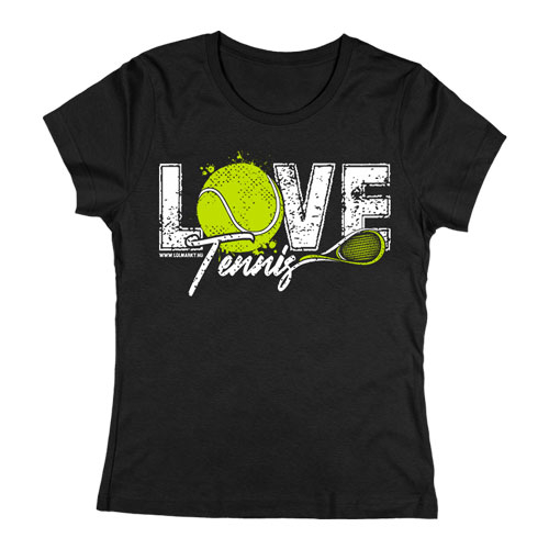 Love Tennis női póló (Fekete)