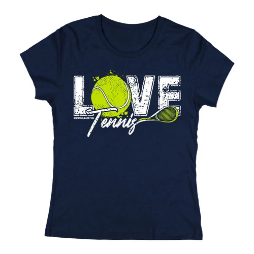 Love Tennis női póló (Sötétkék)