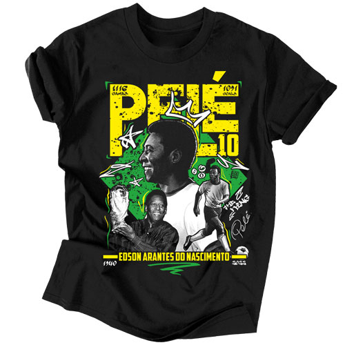 Pelé tribute férfi póló (Fekete)