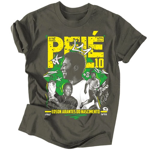 Pelé tribute Póló - férfi póló (Grafit)