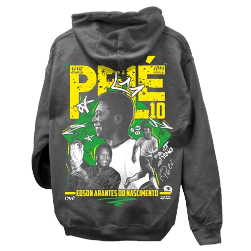 Pelé tribute kapucnis pulóver (Grafit)