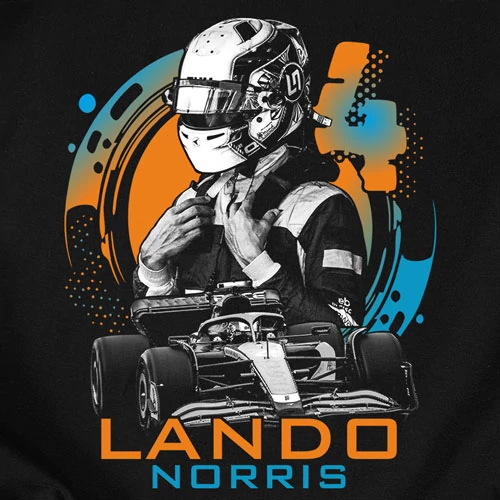 Lando Norris kapucnis pulóver (B_Fekete)