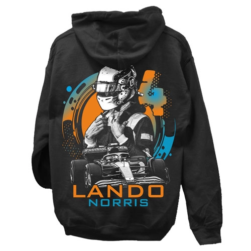 Lando Norris kapucnis pulóver (Fekete)