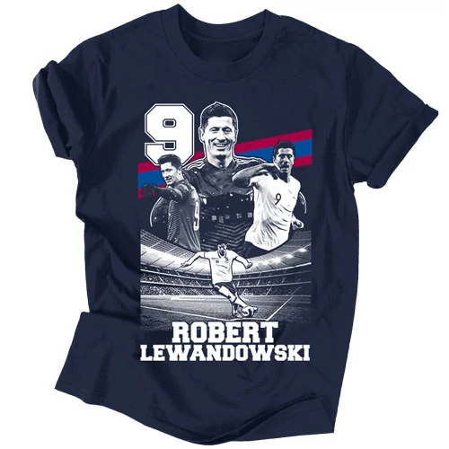 Robert Lewandowski szurkolói Póló - férfi póló (Sötétkék)