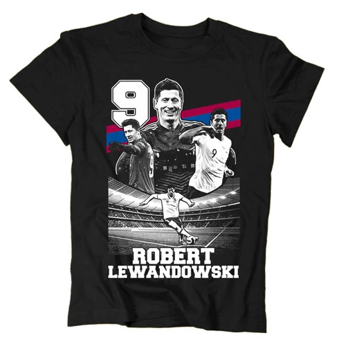 Robert Lewandowski gyerek póló (Fekete)