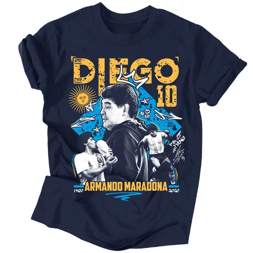 Diego Maradona tribute Póló - férfi póló (Sötétkék)