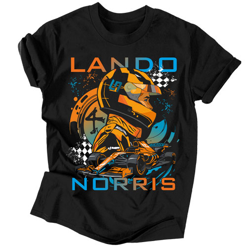 Lando Norris Fan Art férfi póló (Fekete)