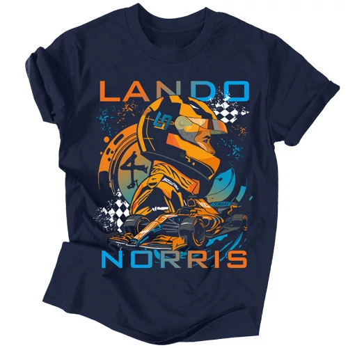 Lando Norris Fan Art férfi póló (Sötétkék)