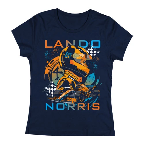 Lando Norris Fan Art női póló (Sötétkék)