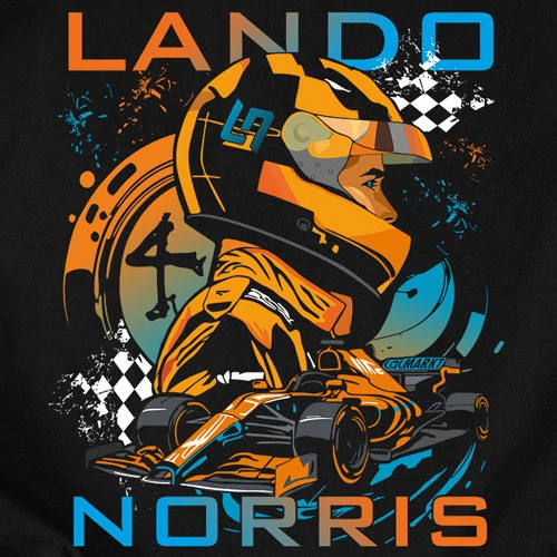 Lando Norris Fan Art kapucnis pulóver (B_Fekete)