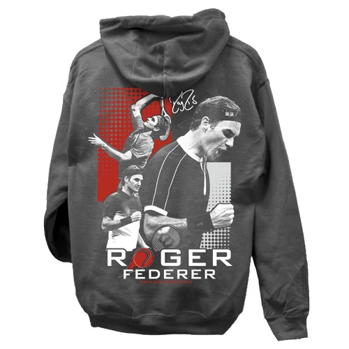 Roger Federer kapucnis pulóver (Grafit)