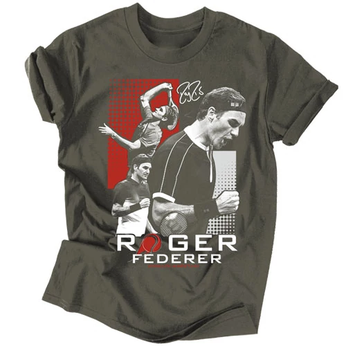 Roger Federer férfi póló (Grafit)