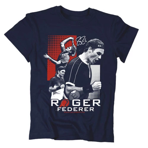 Roger Federer gyerek póló (Sötétkék)