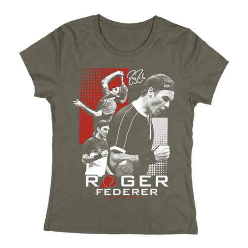 Roger Federer női póló (Grafit)