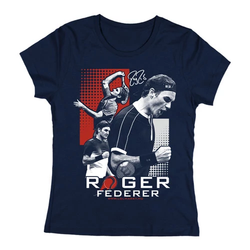 Roger Federer női póló (Sötétkék)