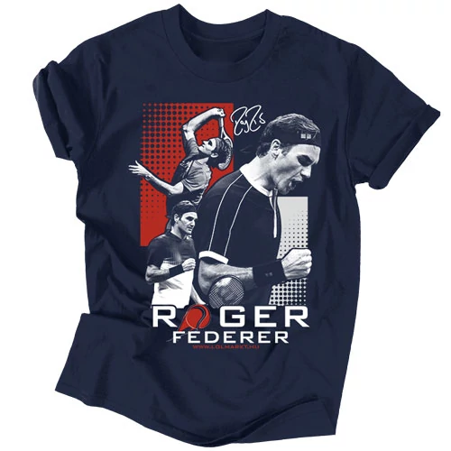 Roger Federer férfi póló (Sötétkék)