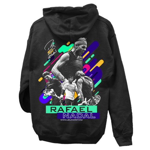 Rafael Nadal kapucnis pulóver (Fekete)