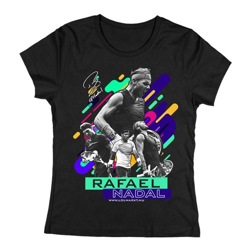 Rafael Nadal női póló (Fekete)