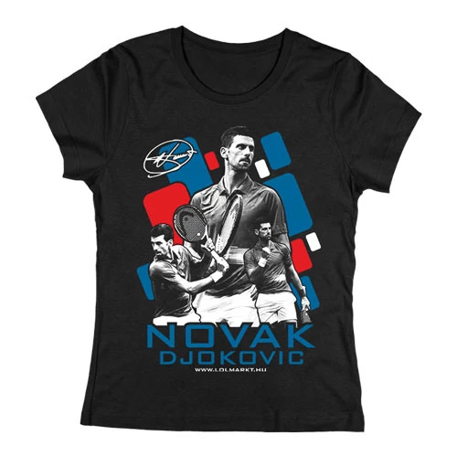 Novak Djokovic női póló (Fekete)