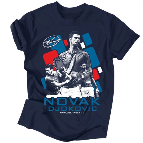 Novak Djokovic férfi póló (Sötétkék)