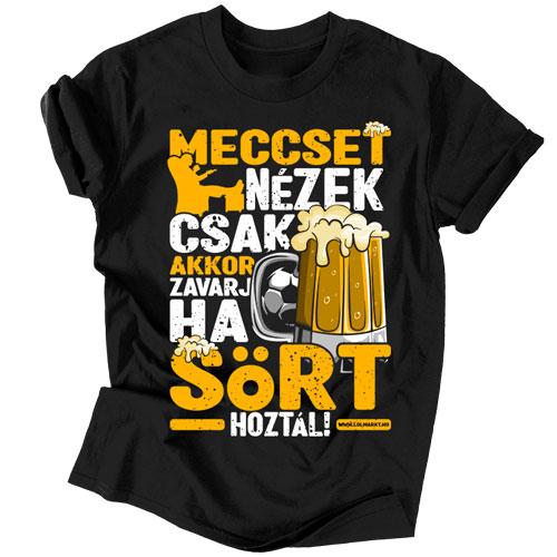 Meccset nézek férfi póló (Fekete)