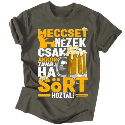 Meccset nézek férfi póló (Grafit)