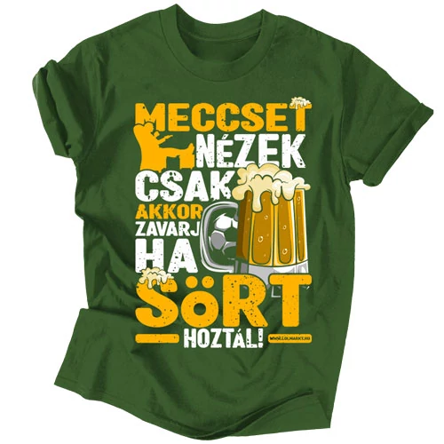 Meccset nézek férfi póló (Sötétzöld)