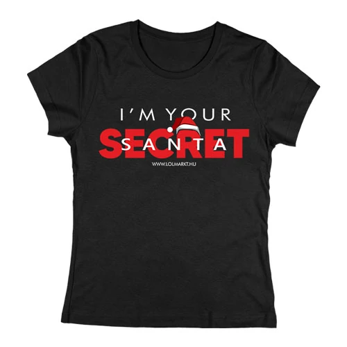 Secret Santa női póló (Fekete)
